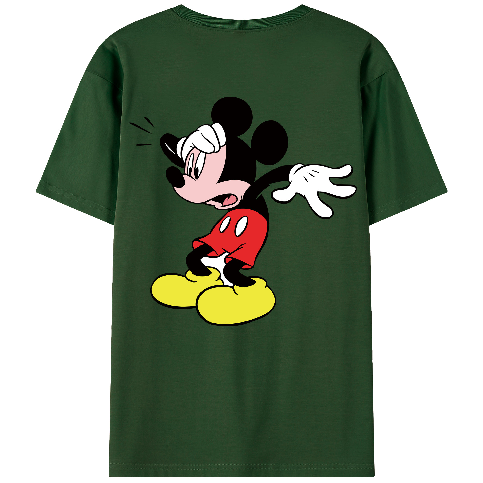 （画像用） ミッキーマウス Mickey Mouse 綿100％半袖Tシャツ（背面プリント）